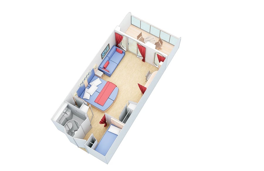 С балконом Boardwalk View Stateroom with Balcony (2I)