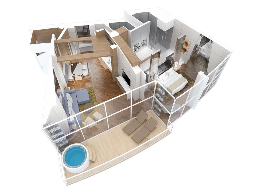 Сьют Grand Panoramic Suite - 1 Bedroom (GP)