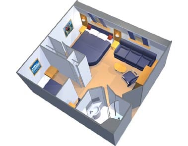 С окном Ultra Spacious Ocean View Stateroom (1K)