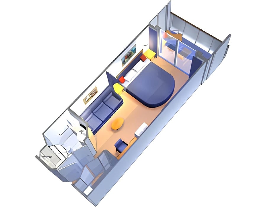 С балконом Spacious Ocean View Balcony (1B)