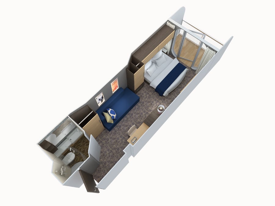 С балконом Ocean View Balcony (4D)
