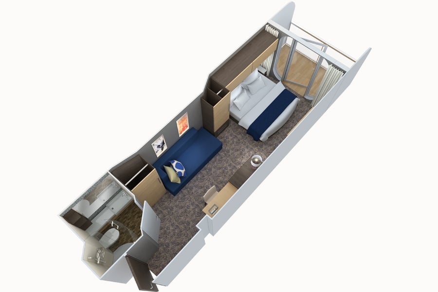 С балконом Studio Ocean View (2F)