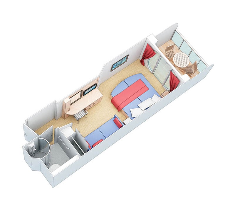 С балконом Ocean View with Balcony (4D)