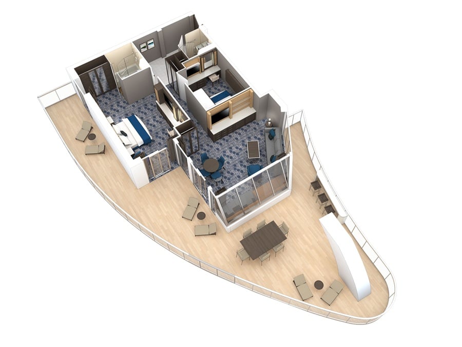 Сьют Aqua Theater Suite – 2 Bedroom (A2)