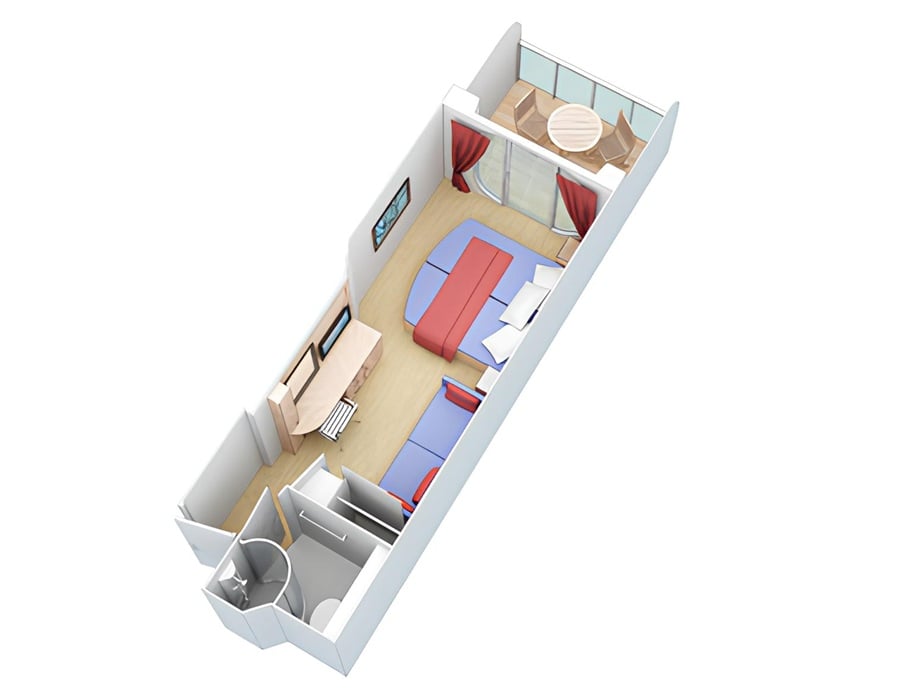 С балконом Connecting Oceanview Balcony (CB)