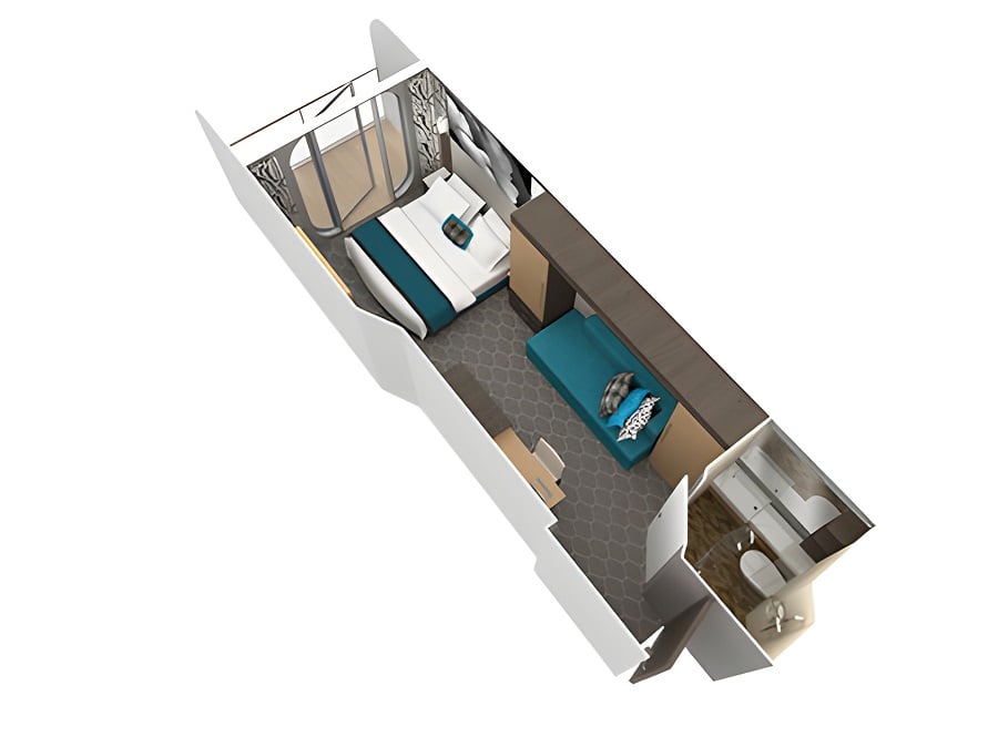 С балконом Ocean View Stateroom with Large Balcony (1C)